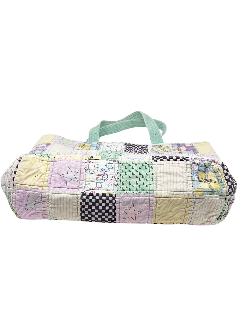 Vintage Handmade Quilted Tote Bag - Picture 8 of 14